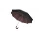 Folding umbrella for man, Brown cloth,  leather handle