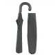 Folding umbrella for man, Grey cloth, leather handle
