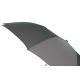 Folding umbrella for man, Grey cloth, leather handle