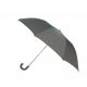 Parapluie pliant Homme, Gris, poignée cuir