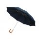 Folding umbrella for man, Navy cloth, crook malacca handle