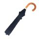 Folding umbrella for man, Navy cloth, crook malacca handle