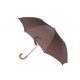 Folding umbrella for man, Brown cloth, crook malacca handle