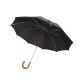 Parapluie pliant Homme, Marron, poignée jonc