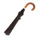 Folding umbrella for man, Brown cloth, crook malacca handle