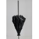 Black Satin Sun umbrella. Ebony shaft, Handle covered with Crocodile