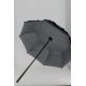 Black Satin Sun umbrella. Ebony shaft, Handle covered with Crocodile