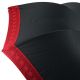Parapluie pliant Dame, Noir et Rouge, poignée ébène, ouverture automatique