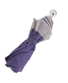 Grey Folding umbrella for Lady, horn knob