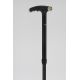 Dark horn handle, folding cane