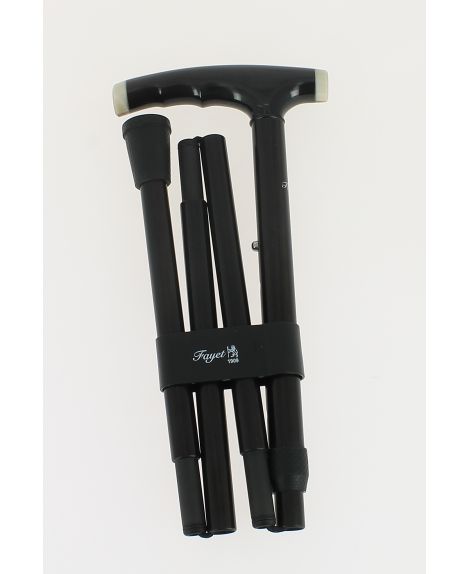 Dark horn handle, folding cane