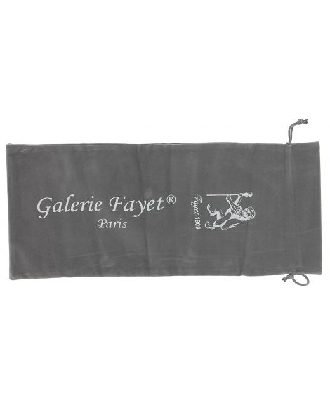 Pochette en velour gris pour canne ou parapluie pliant