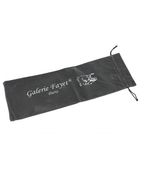 Pochette velours gris pour canne ou parapluie pliant