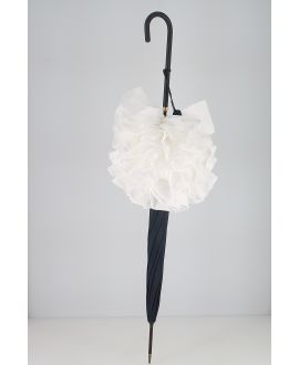 Frill umbrella Navy & white