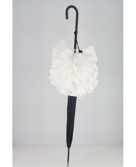 Frill umbrella Navy & white