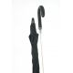 Sword - black umbrella with black leather handle