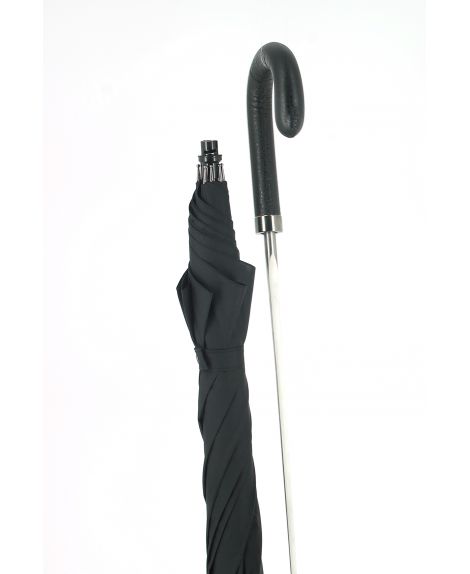 Sword - black umbrella with black leather handle