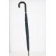 Black Umbrella for Man,blue inside cloth, crook covered handle with black leather,  metal shaft