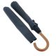 Folding umbrella for man, Black cloth, crook malacca handle