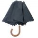 Folding umbrella for man, Black cloth, crook malacca handle