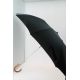Parapluie pliant Homme, noir, poignee jonc