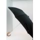 Folding umbrella for man, Black cloth, crook malacca handle