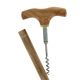 Wine waiter stick (corkscrew) - olive wood crutch handle on scorched maple shaft