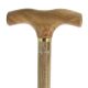 Wine waiter stick (corkscrew) - olive wood crutch handle on scorched maple shaft